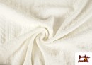 Tela de Punto para Jersey Tricot Trenza color Crudo