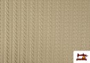 Comprar Tela de Punto para Jersey Tricot Trenza color Beige