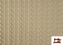 Venta de Tela de Punto para Jersey Tricot Trenza color Beige