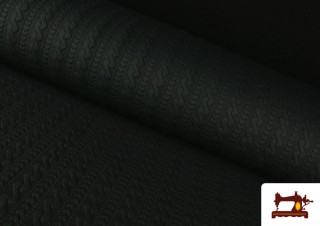 Comprar online Tela de Punto para Jersey Tricot Trenza color Negro