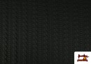 Venta online de Tela de Punto para Jersey Tricot Trenza color Negro