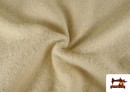 Tela Para Abrigo Baguilla Curly Rizado de Colores color Beige