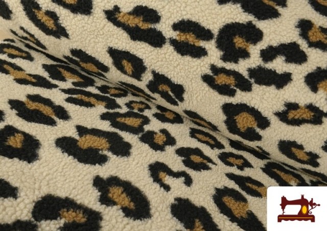 Tela de Borreguito Estampado Leopardo Grande