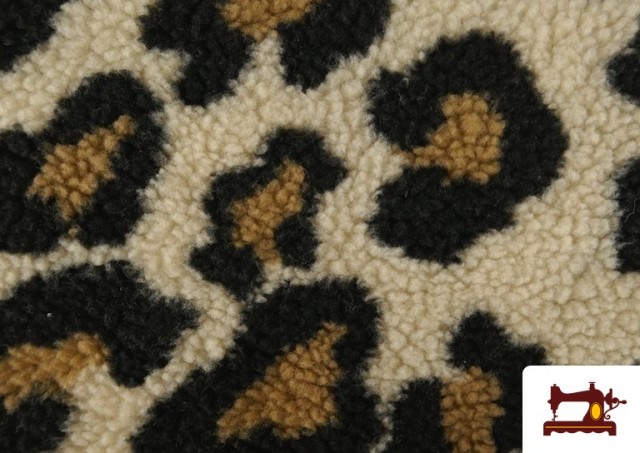 Comprar online Tela de Borreguito Estampado Leopardo Grande