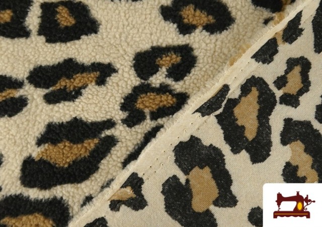 Tela de Borreguito Estampado Leopardo Grande