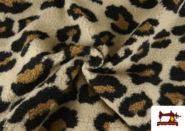 Tela de Borreguito Estampado Leopardo Grande