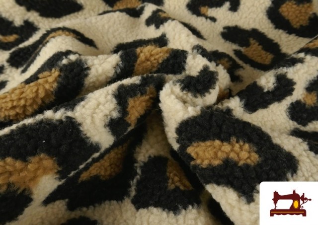 Tela de Borreguito Estampado Leopardo Grande