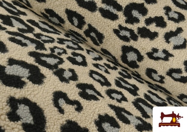 Tela de Borreguito Estampado Leopardo Grande