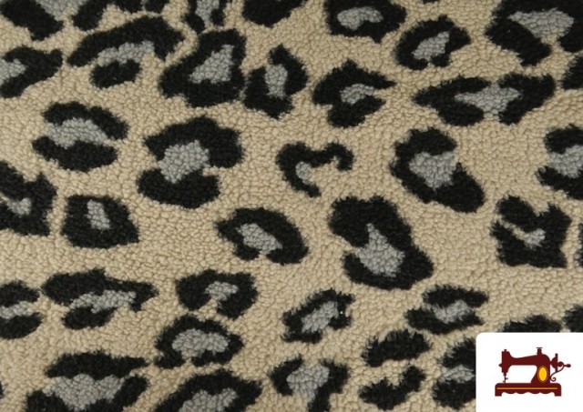 Tela de Borreguito Estampado Leopardo Grande