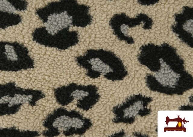 Tela de Borreguito Estampado Leopardo Grande