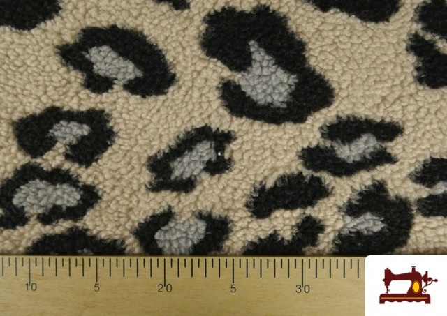 Tela de Borreguito Estampado Leopardo Grande