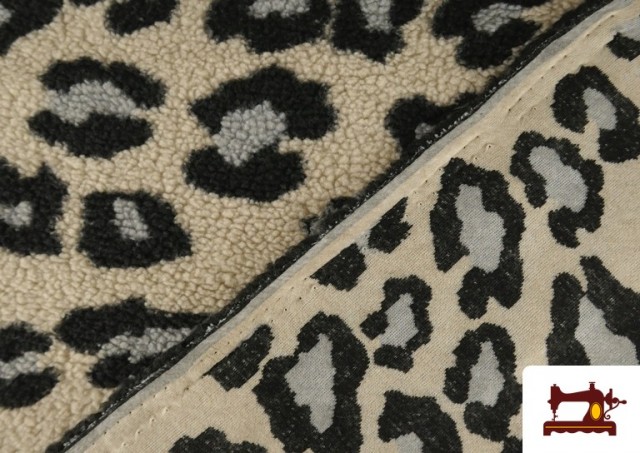 Tela de Borreguito Estampado Leopardo Grande