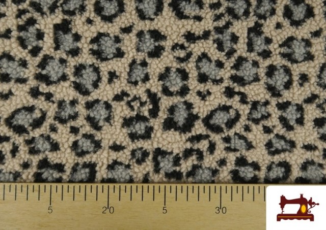 Comprar online Tela de Borreguito Bouclé Estampado Leopardo