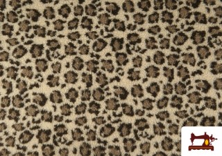 Comprar online Tela de Borreguito Bouclé Estampado Leopardo