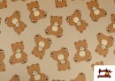 Comprar Tela de Sudadera French Terry Estampado Ositos de Peluche