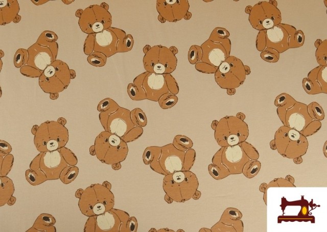 Comprar Tela de Sudadera French Terry Estampado Ositos de Peluche