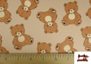 Comprar online Tela de Sudadera French Terry Estampado Ositos de Peluche