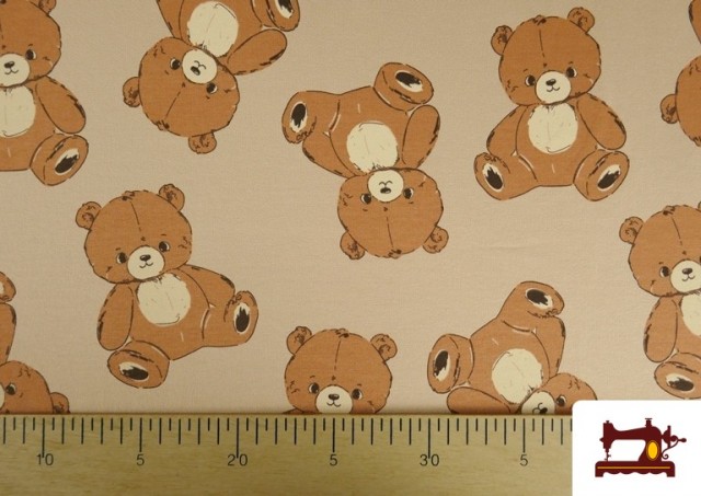 Comprar online Tela de Sudadera French Terry Estampado Ositos de Peluche