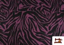 Comprar Tela de Punto de Viscosa Cebra de Colores color Morado