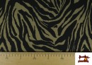 Comprar online Tela de Punto de Viscosa Cebra de Colores color Caqui