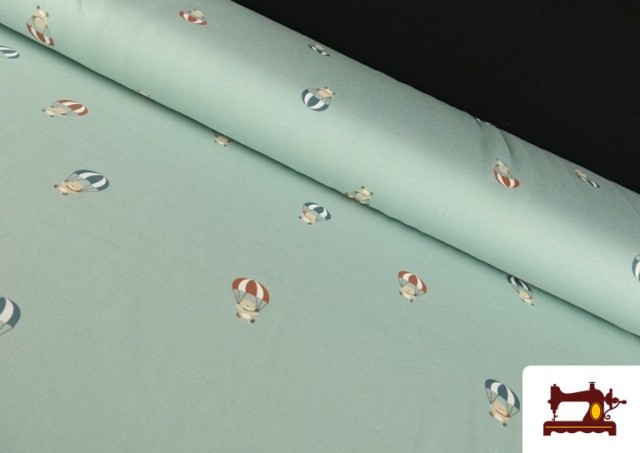 Comprar Tela de Punto de Camiseta Estampado Ositos con Paracaídas Infantil