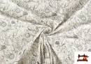 Comprar online Punto de Camiseta Estampado Animales de la Selva Infantil Blanco y Negro