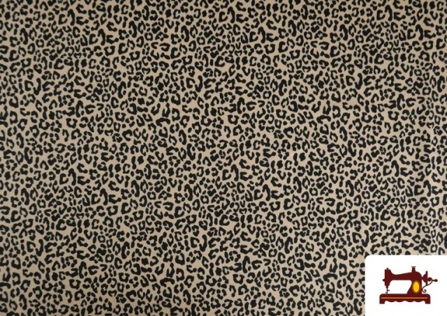 Comprar Tela de Punto de Camiseta Animal Print Leopardo Rosa Pálido