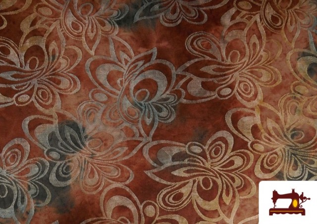 Comprar Tela de Punto de Viscosa Floral Jacquard
