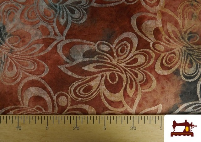 Comprar online Tela de Punto de Viscosa Floral Jacquard