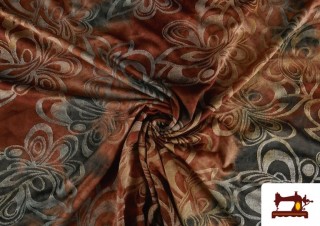 Venta online de Tela de Punto de Viscosa Floral Jacquard