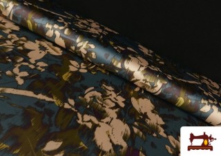 Tela Crep Saten Estampada Floral Elegante