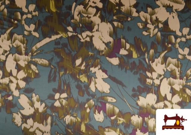 Comprar Tela Crep Saten Estampada Floral Elegante