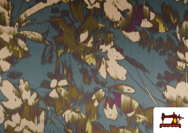 Venta de Tela Crep Saten Estampada Floral Elegante
