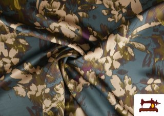 Venta online de Tela Crep Saten Estampada Floral Elegante