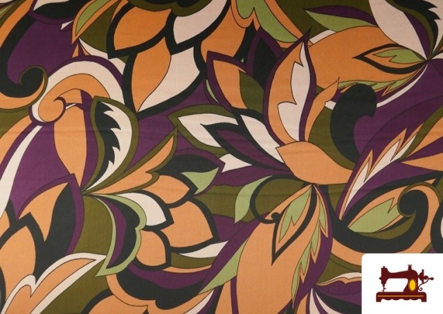 Comprar Tela Crep Saten Estampada Floral Moderna