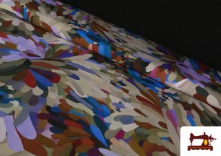 Tela de Viscosa Estampado Multicolor