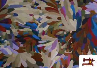 Venta de Tela de Viscosa Estampado Multicolor