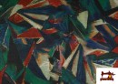 Venta de Tela de Punto Roma Estampado Abstracto Cubista