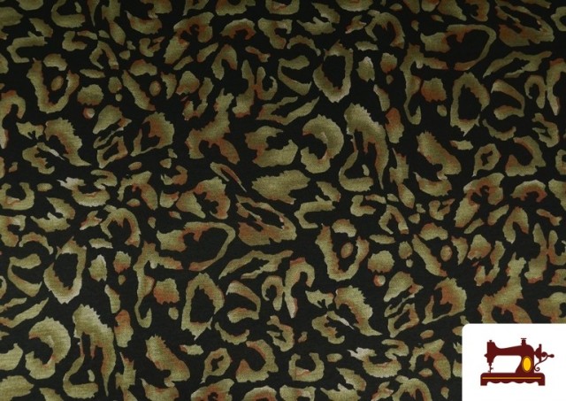 Comprar Tela de Punto Roma Leopardo Difuminado color Verde