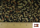 Venta de Tela de Punto Roma Leopardo Difuminado color Verde