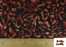 Comprar Tela de Punto Roma Leopardo Difuminado color Rojo