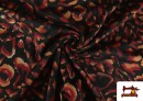 Venta de Tela de Punto Roma Leopardo Difuminado color Rojo