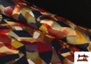 Tela de Punto Roma Estampado Abstracto Mosaico