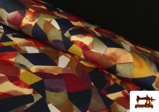 Tela de Punto Roma Estampado Abstracto Mosaico