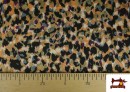 Comprar online Tela de Punto Roma Estampado Pinceladas Animal Print color Mostaza