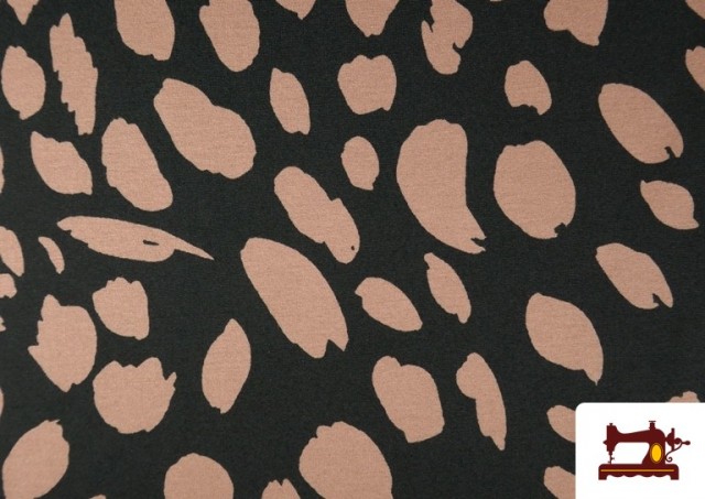 Venta de Tela de Punto con Viscosa Estampado Topos