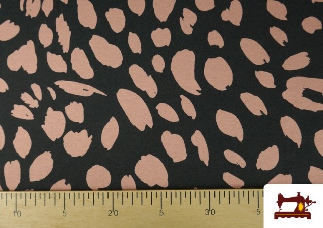 Comprar online Tela de Punto con Viscosa Estampado Topos