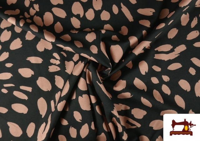 Venta online de Tela de Punto con Viscosa Estampado Topos