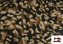 Venta de Tela de Punto con Viscosa Estampado de Leopardo Marrón