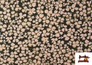 Venta de Tela de Viscosa Arrugada Flores Rosa Palo